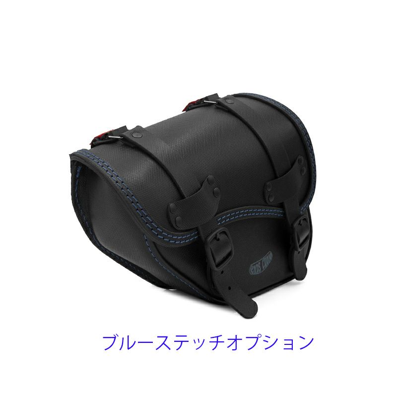 エンズクオイオ REV SOUL レザーサドルバッグ (型押しレザー)8