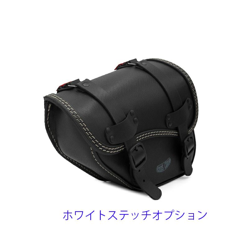 エンズクオイオ REV SOUL レザーサドルバッグ (型押しレザー)9