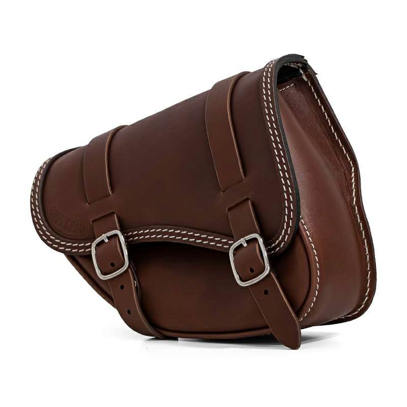 エンズクオイオ SOUL レザーサドルバッグ (ダークブラウン)