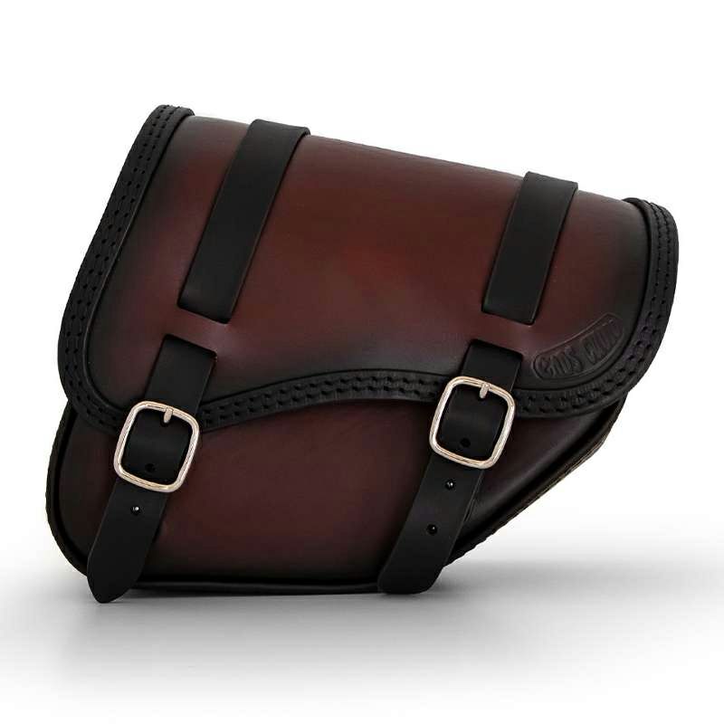  エンズクオイオ SOUL レザーサドルバッグ (ツートーン・ダーク)