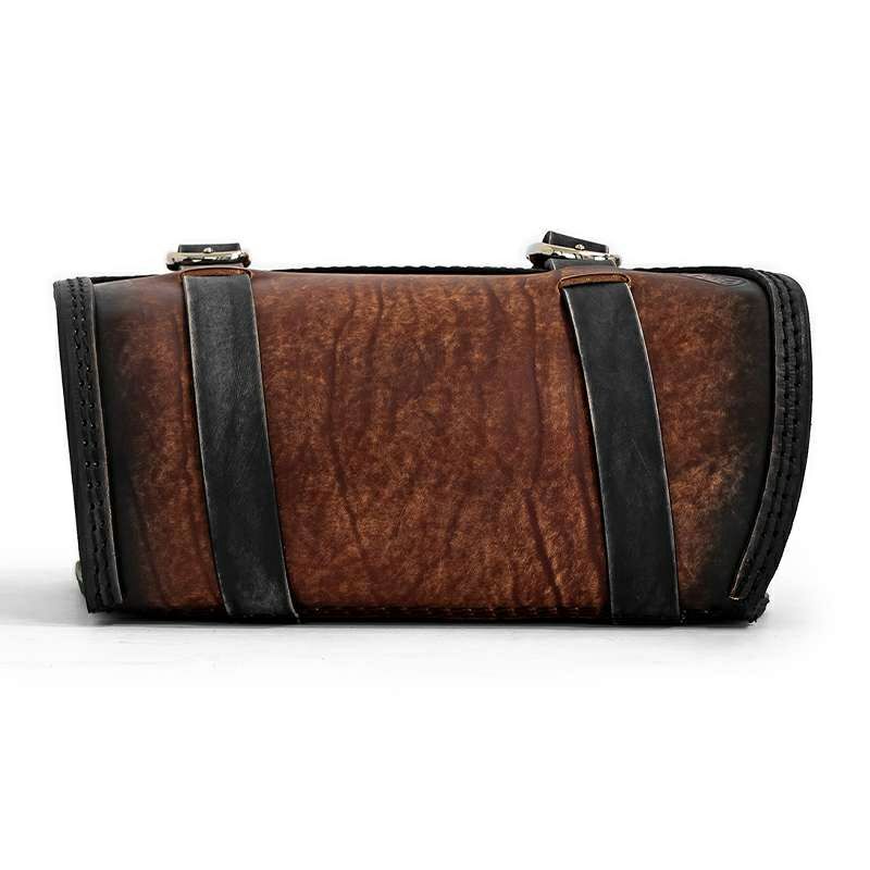 エンズクオイオ SOUL レザーサドルバッグ (ディストレスト・ツートーン・ダーク)6