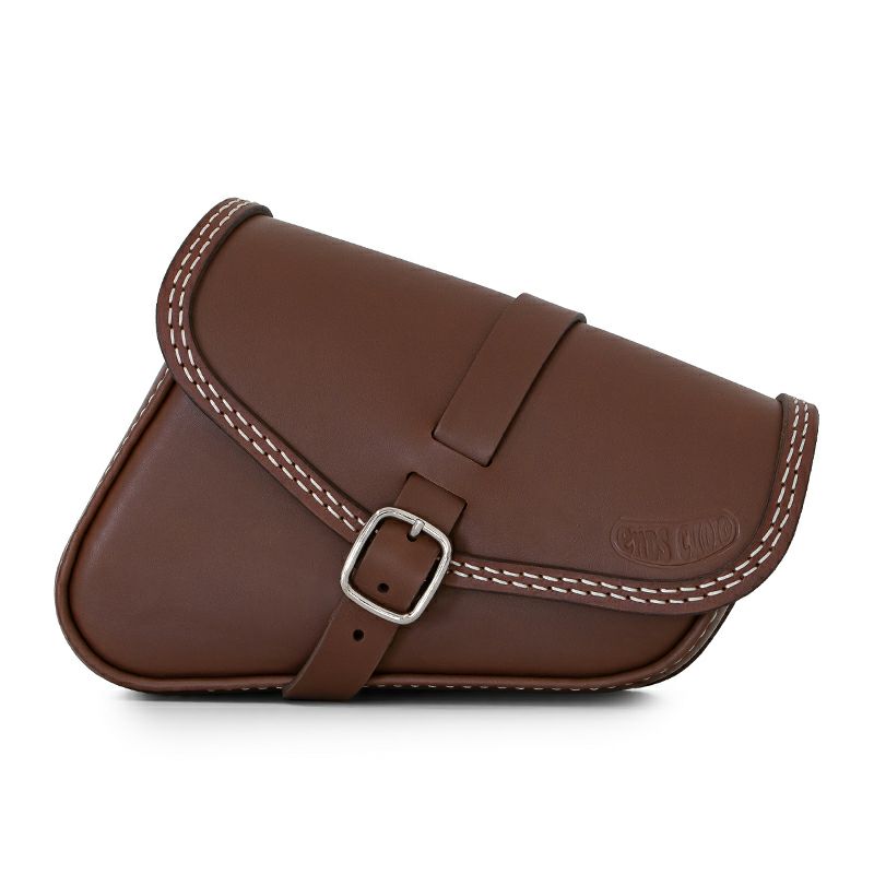 エンズクオイオ BEAT レザーサドルバッグ (ダークブラウン)1