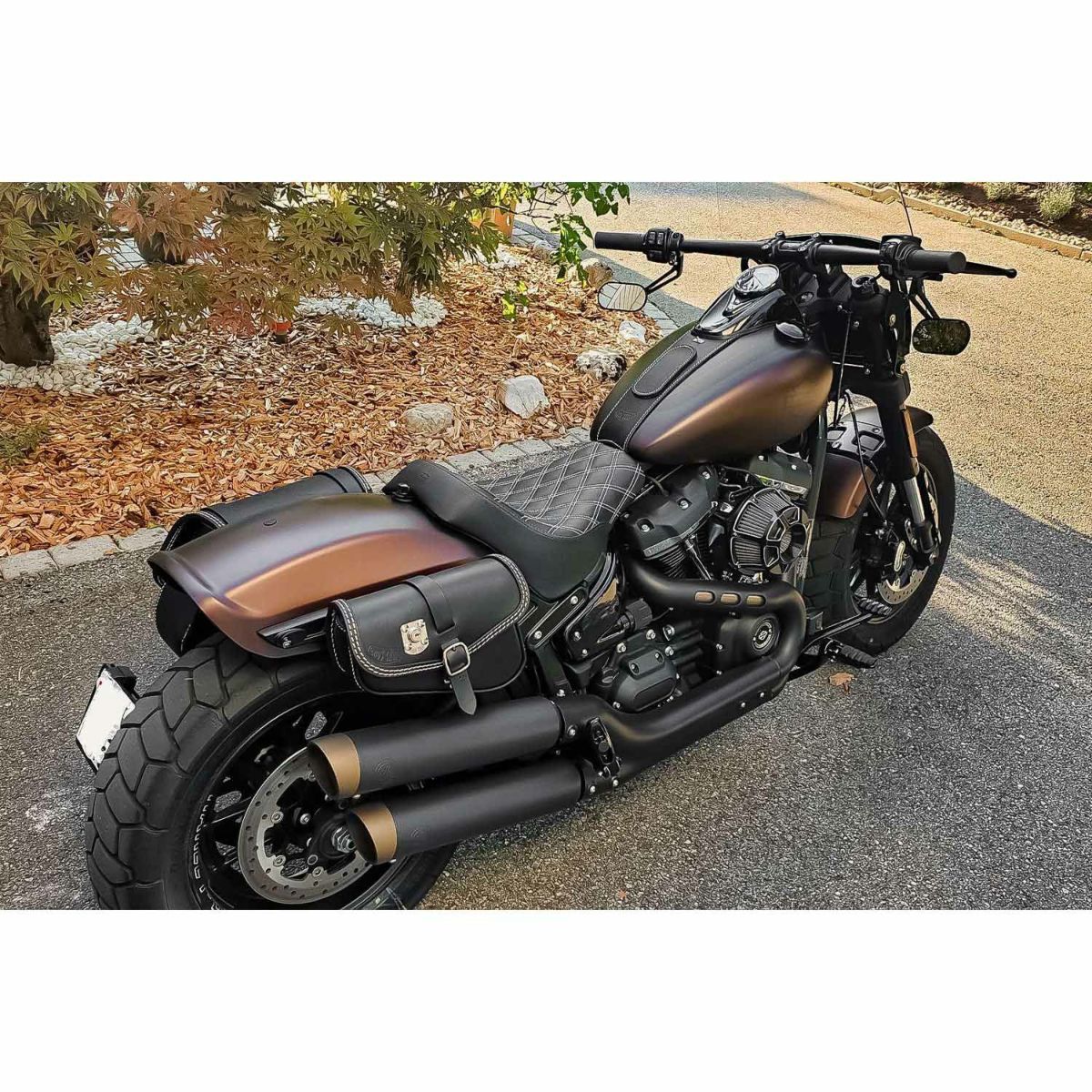 エンズクオイオ BEAT レザーサドルバッグ (ツートーン・ダーク)12