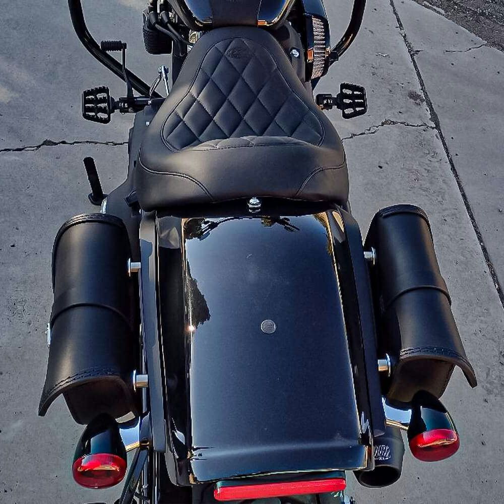 エンズクオイオ BEAT レザーサドルバッグ (ツートーン・ダーク)14