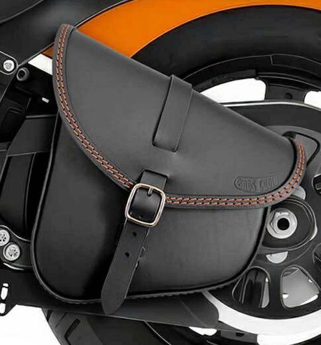 エンズクオイオ BOB レザー スイングアームバッグ (ブラック)