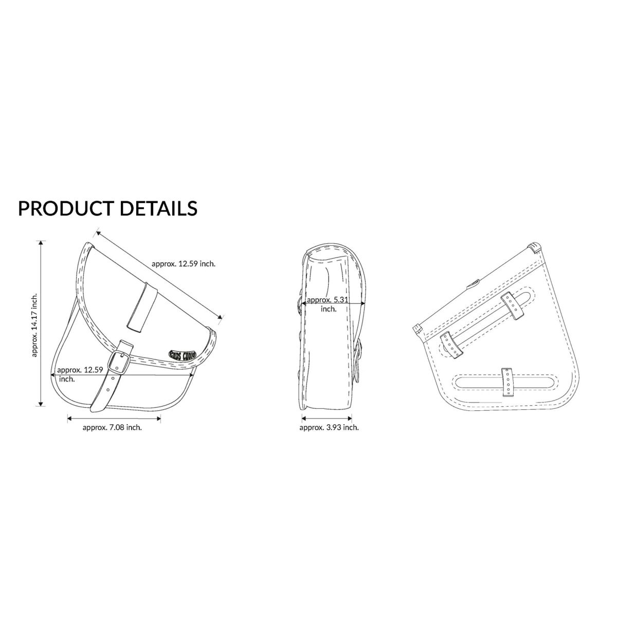 エンズクオイオ BOB レザー スイングアームバッグ (ダークブラウン)13