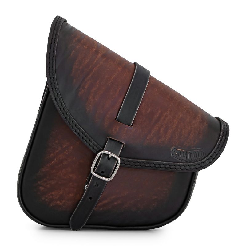 エンズクオイオ BOB レザー スイングアームバッグ (ディストレスト・ツートーン・ダーク)