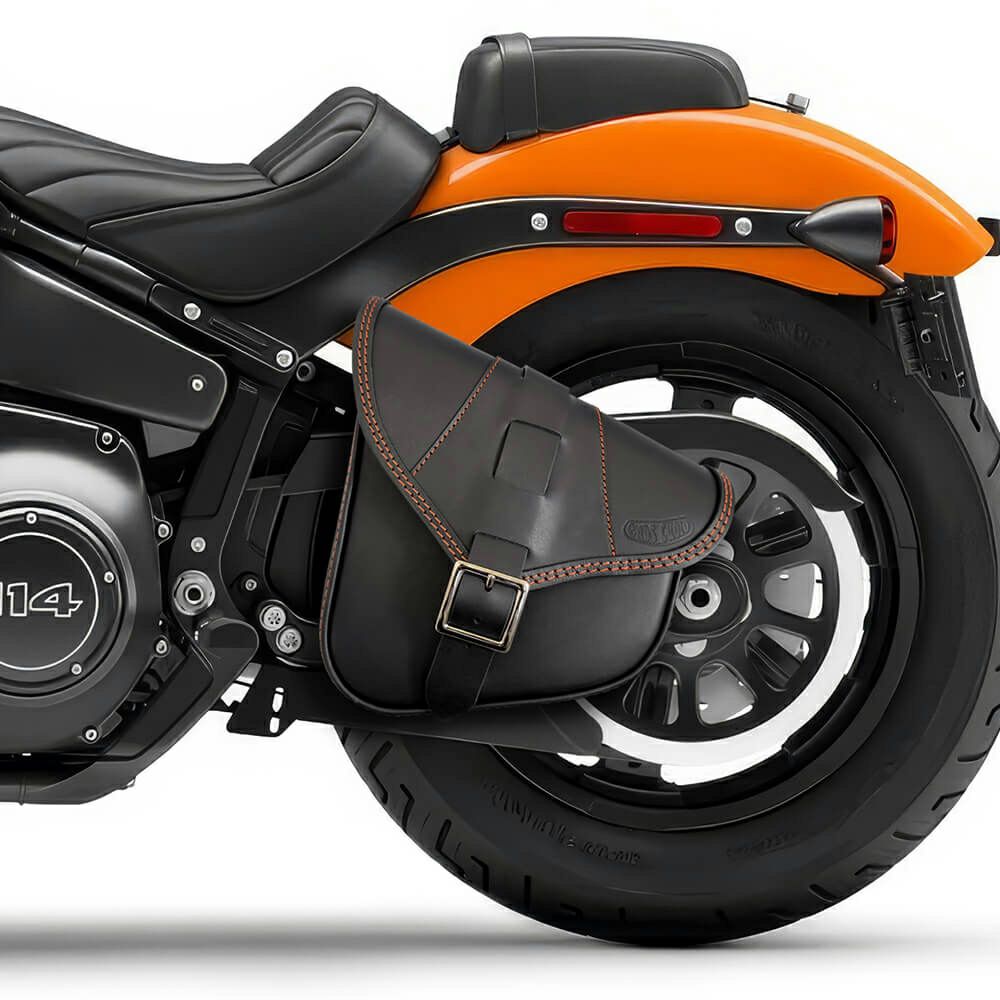 エンズクオイオ BOB Special レザー スイングアームバッグ (ブラック)6