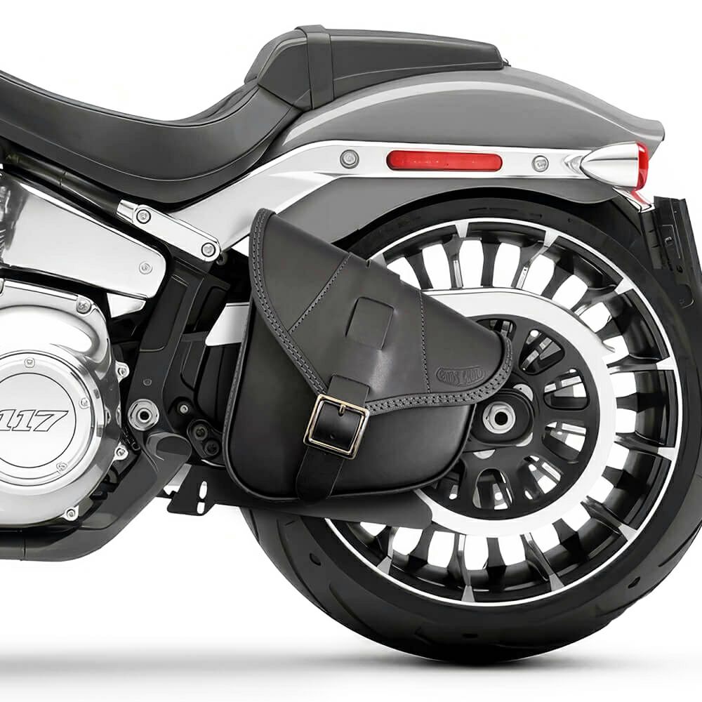 エンズクオイオ BOB Special レザー スイングアームバッグ (ブラック)9