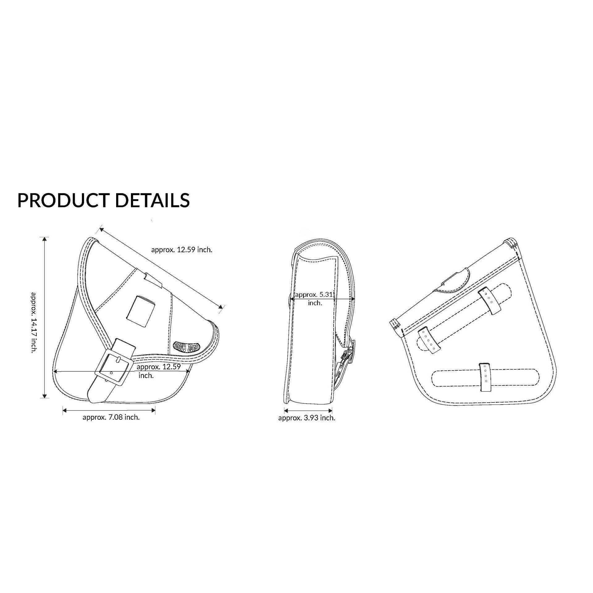 エンズクオイオ BOB Special レザー スイングアームバッグ (ブラック)11