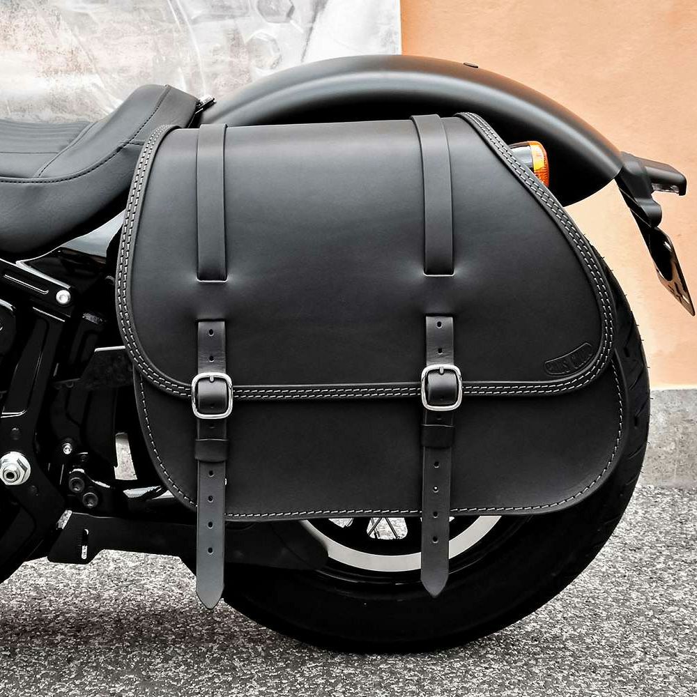  エンズクオイオ Country レザーサドルバッグ (ブラック)