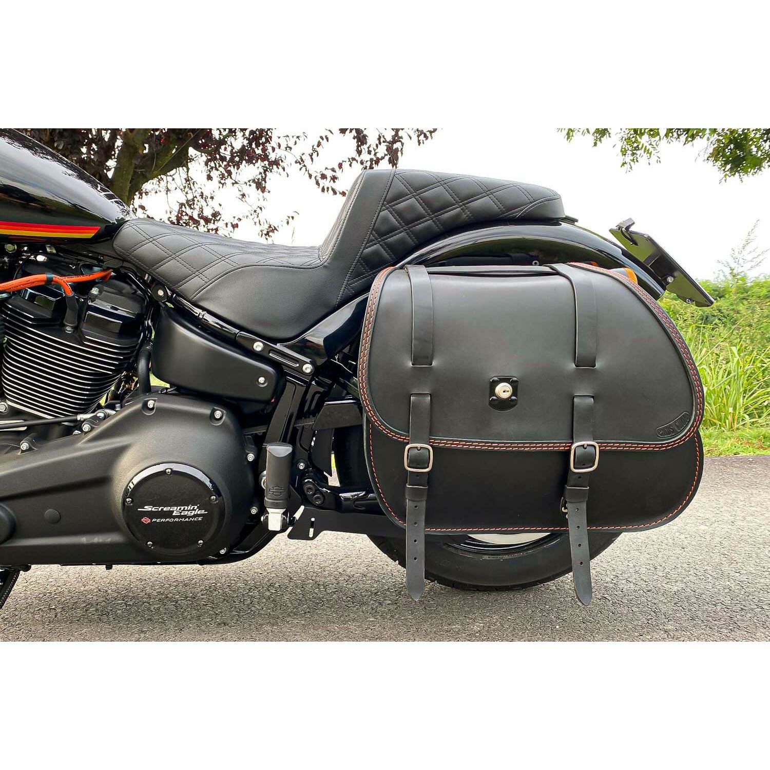  エンズクオイオ Country レザーサドルバッグ (ブラック)6