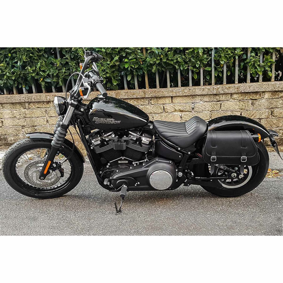 エンズクオイオ Folk レザーサドルバッグ (ブラック)4