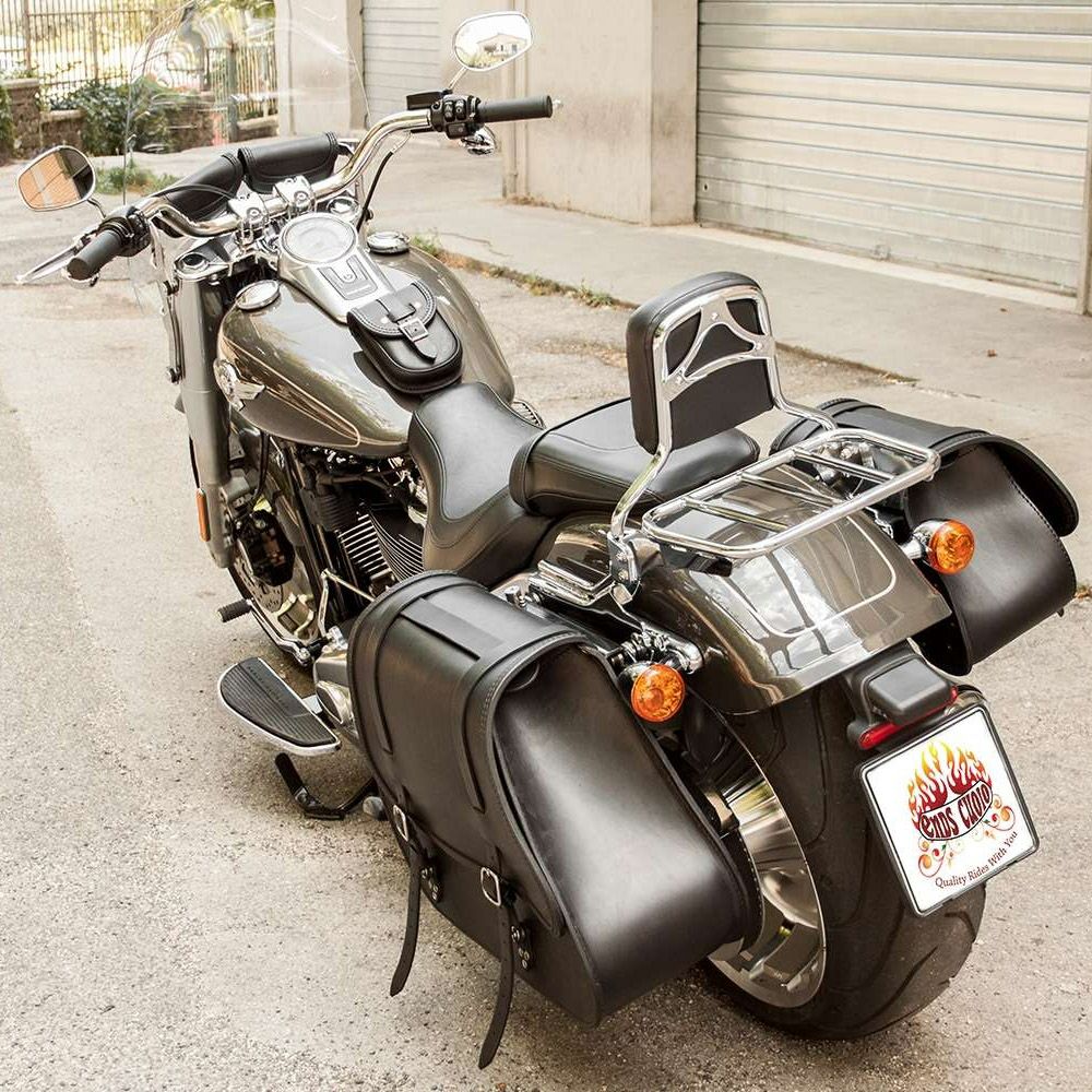 エンズクオイオ Smart レザー タンクバッグ (ブラック) M8 ファットボーイ5