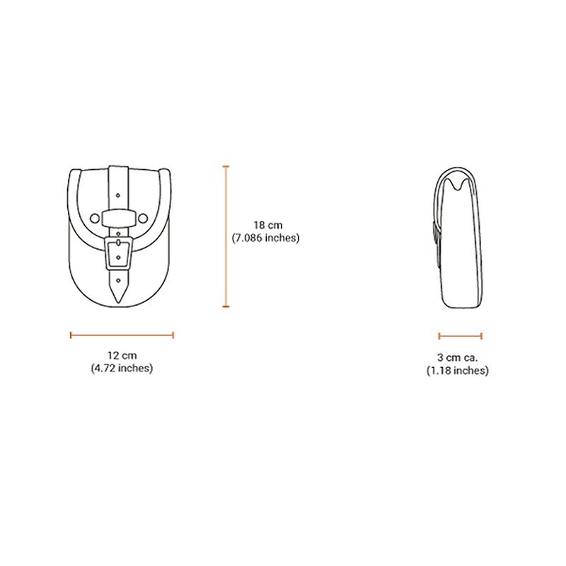 エンズクオイオ Smart レザー タンクバッグ (ブラック) M8 ファットボーイ17