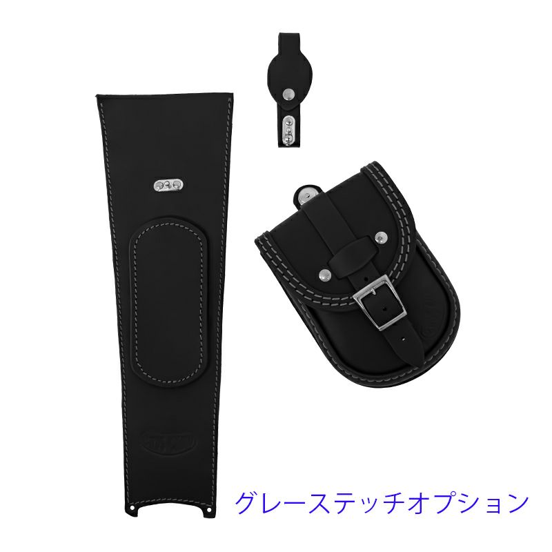 エンズクオイオ Smart レザー タンクバッグ (ブラック) M8 ファットボブ13