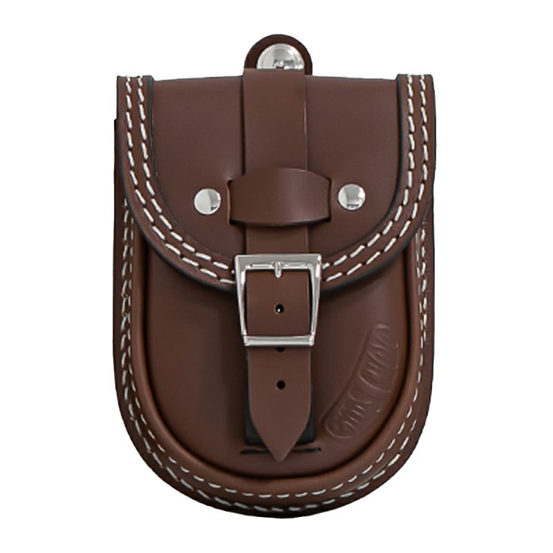 エンズクオイオ Smart レザー タンクバッグ (ダークブラウン) M8 ファットボーイ