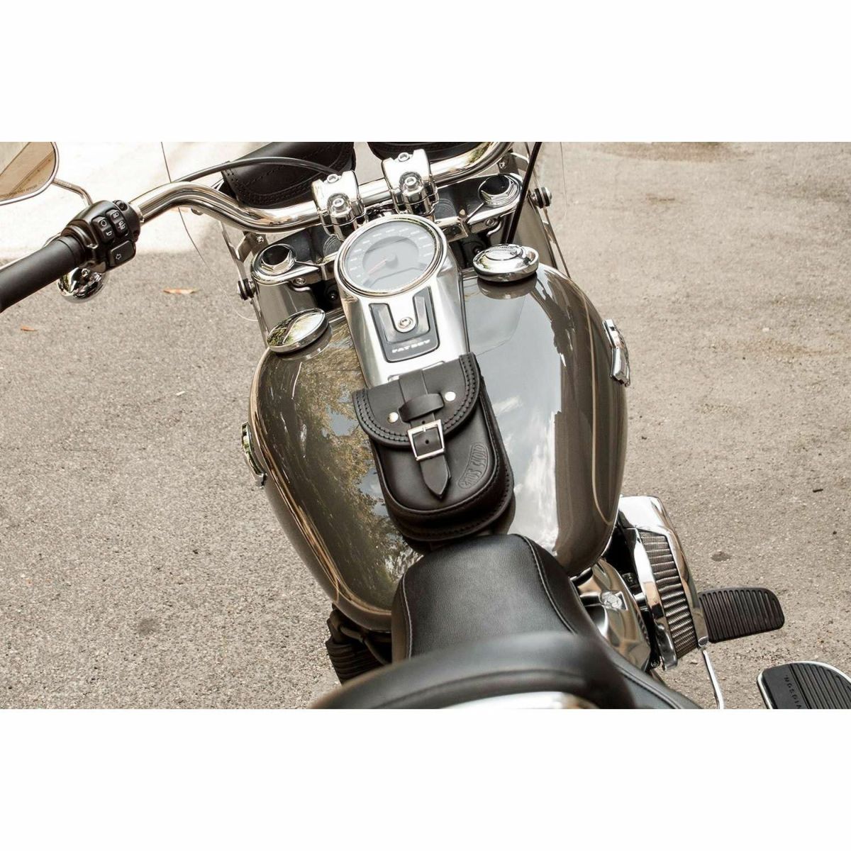 エンズクオイオ Smart レザー タンクバッグ (リンクルレザー) M8 ファットボーイ4