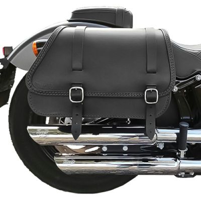 エンズクオイオ リトル GYPSY レザーサドルバッグ (ブラック) M8ソフテイル