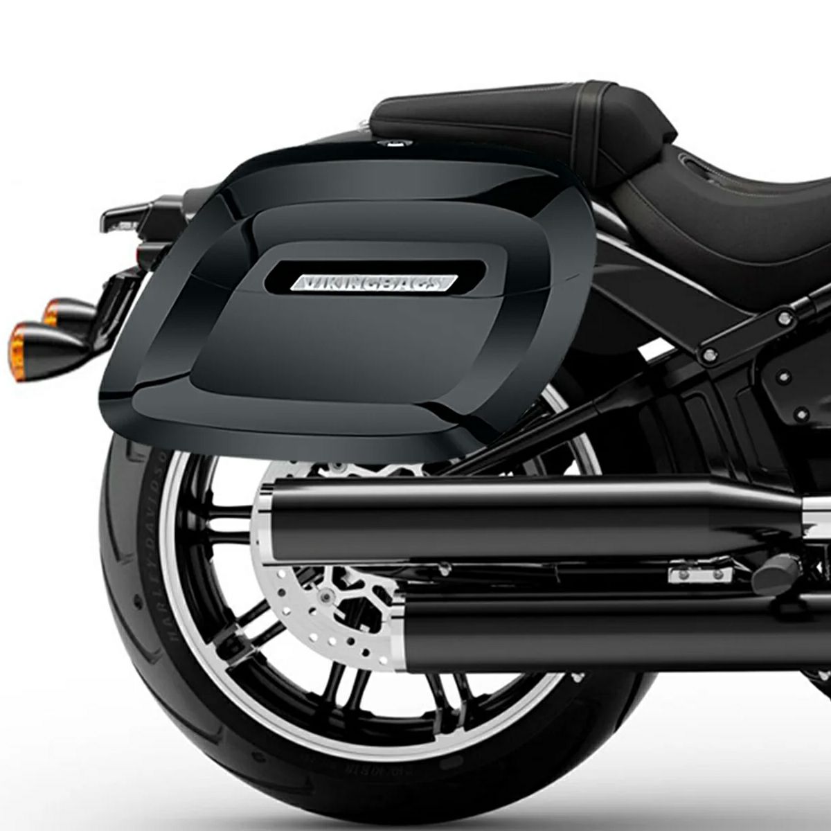 M8 ブレイクアウト Lamellar Raven エクストララージ・サドルバッグ 40L (グロスブラック)