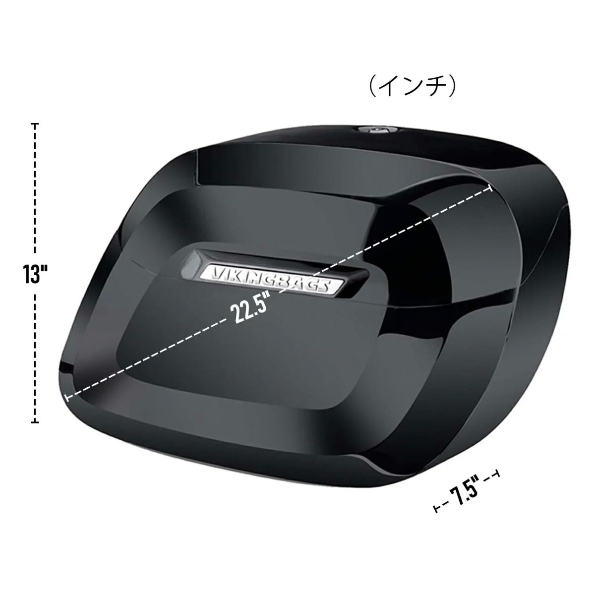 M8 ブレイクアウト Lamellar Raven エクストララージ・サドルバッグ 40L (グロスブラック)4