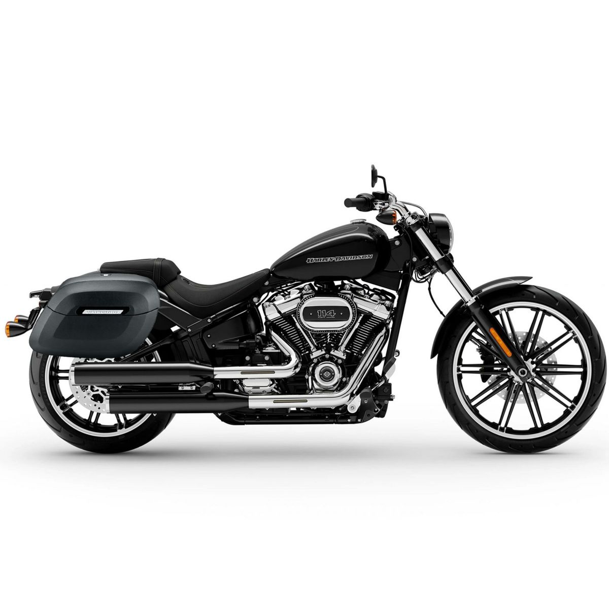 M8 ブレイクアウト Lamellar Raven エクストララージ・サドルバッグ 40L (レザーラップ)2