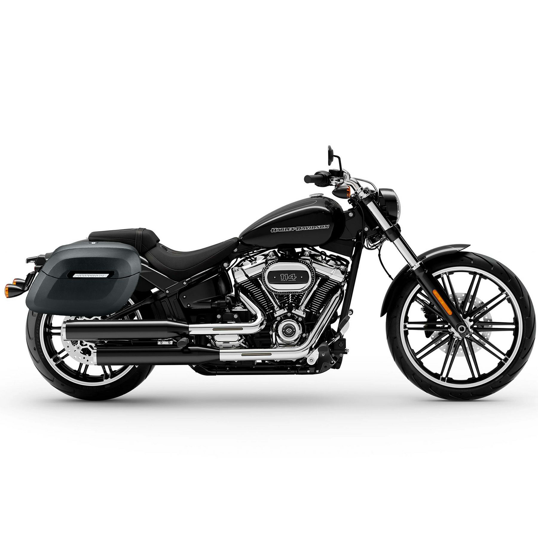 M8 ブレイクアウト Lamellar Raven エクストララージ・サドルバッグ 40L (レザーラップ)2