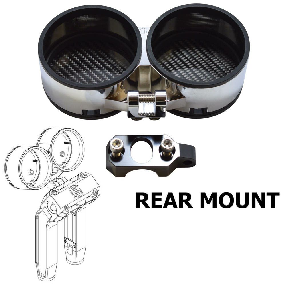 OGライザー用 デュアル メーターゲージ リアマウント クローム OG（オリジナルガレージモト）