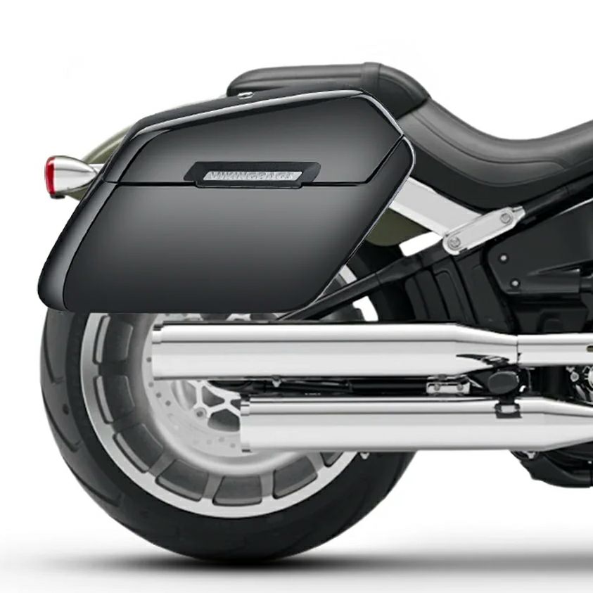 M8 ファットボーイ Baldur エクストララージ・サドルバッグ 42L (グロスブラック)