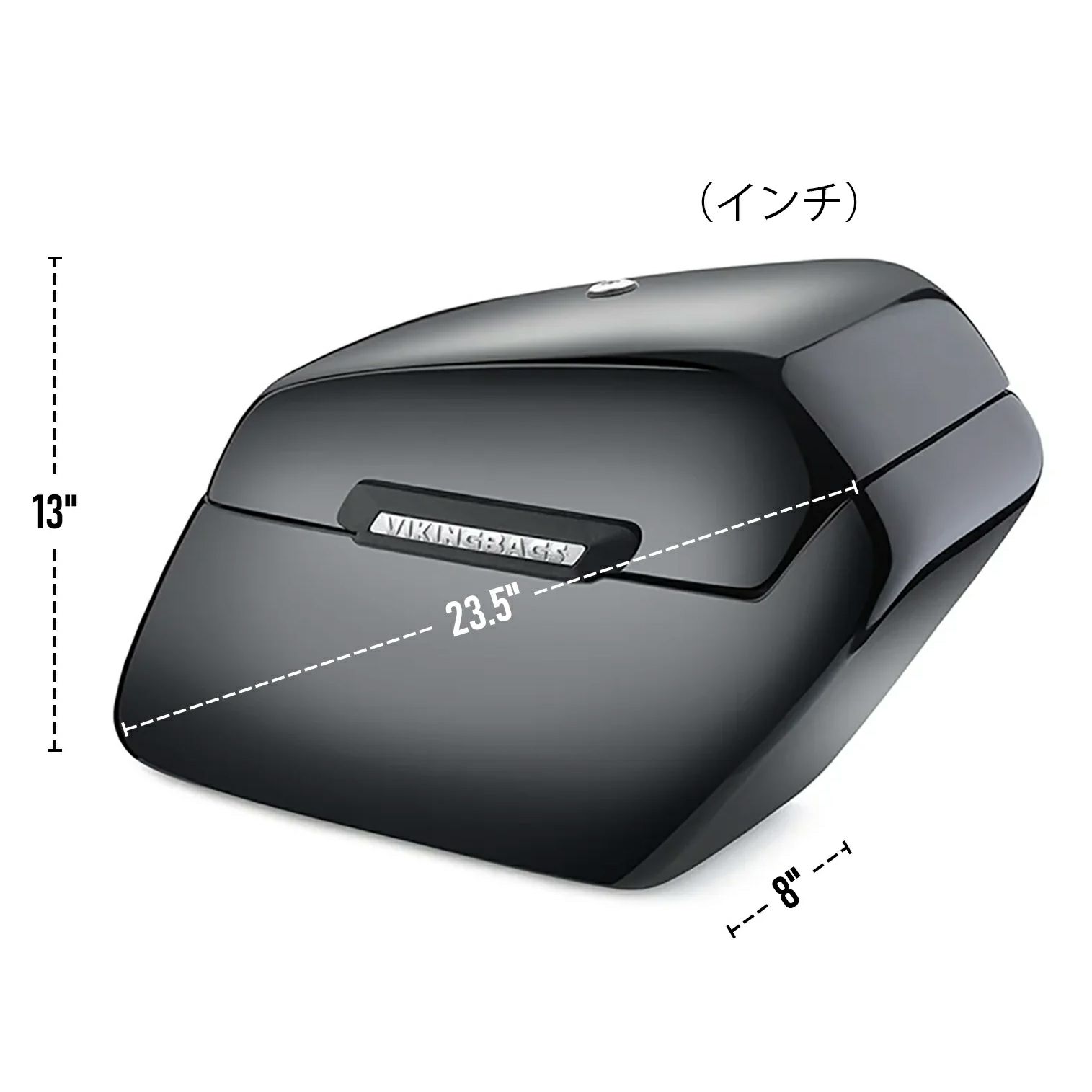 M8 ファットボーイ Baldur エクストララージ・サドルバッグ 42L (グロスブラック)4