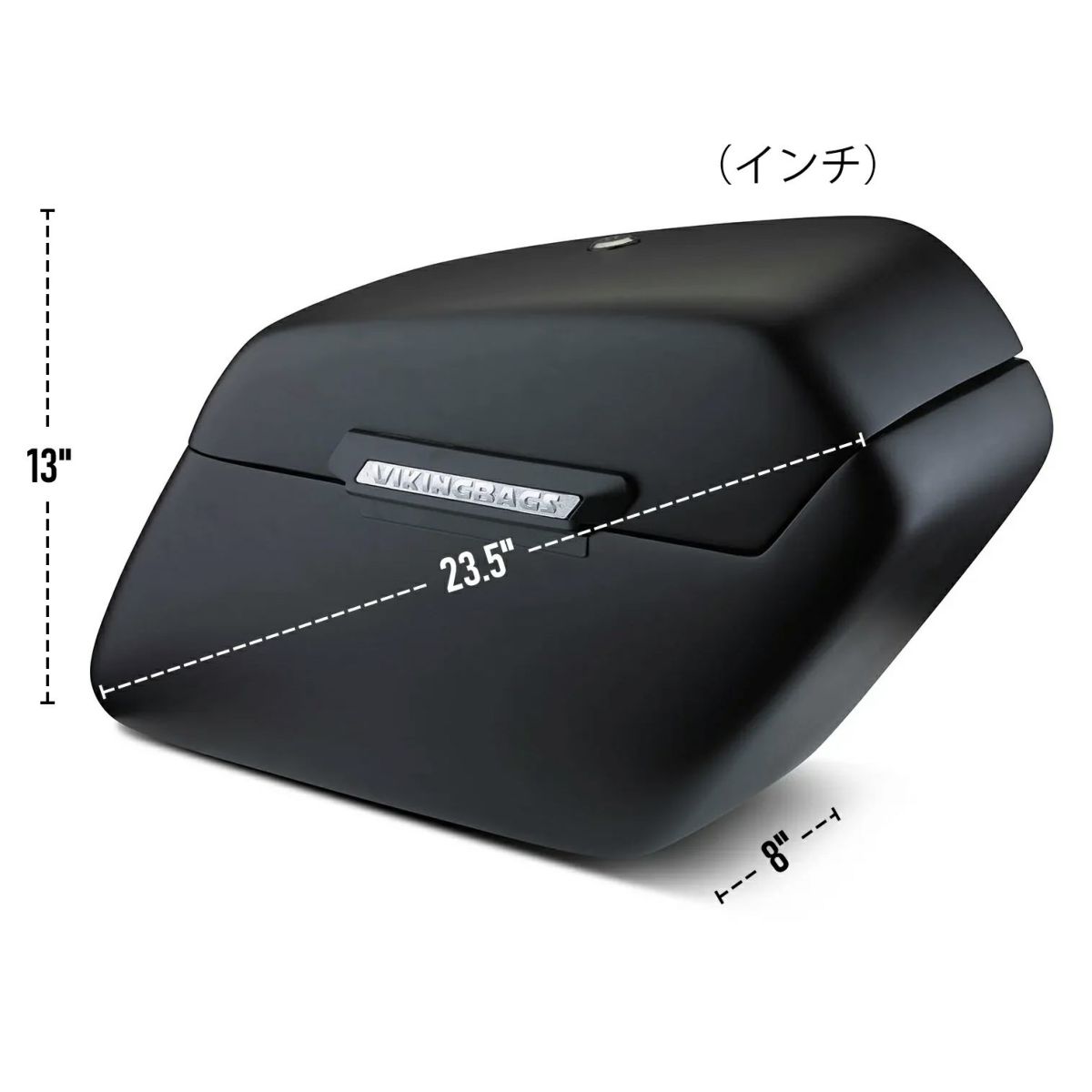  M8 ファットボーイ Baldur エクストララージ・サドルバッグ 42L (マットブラック)3