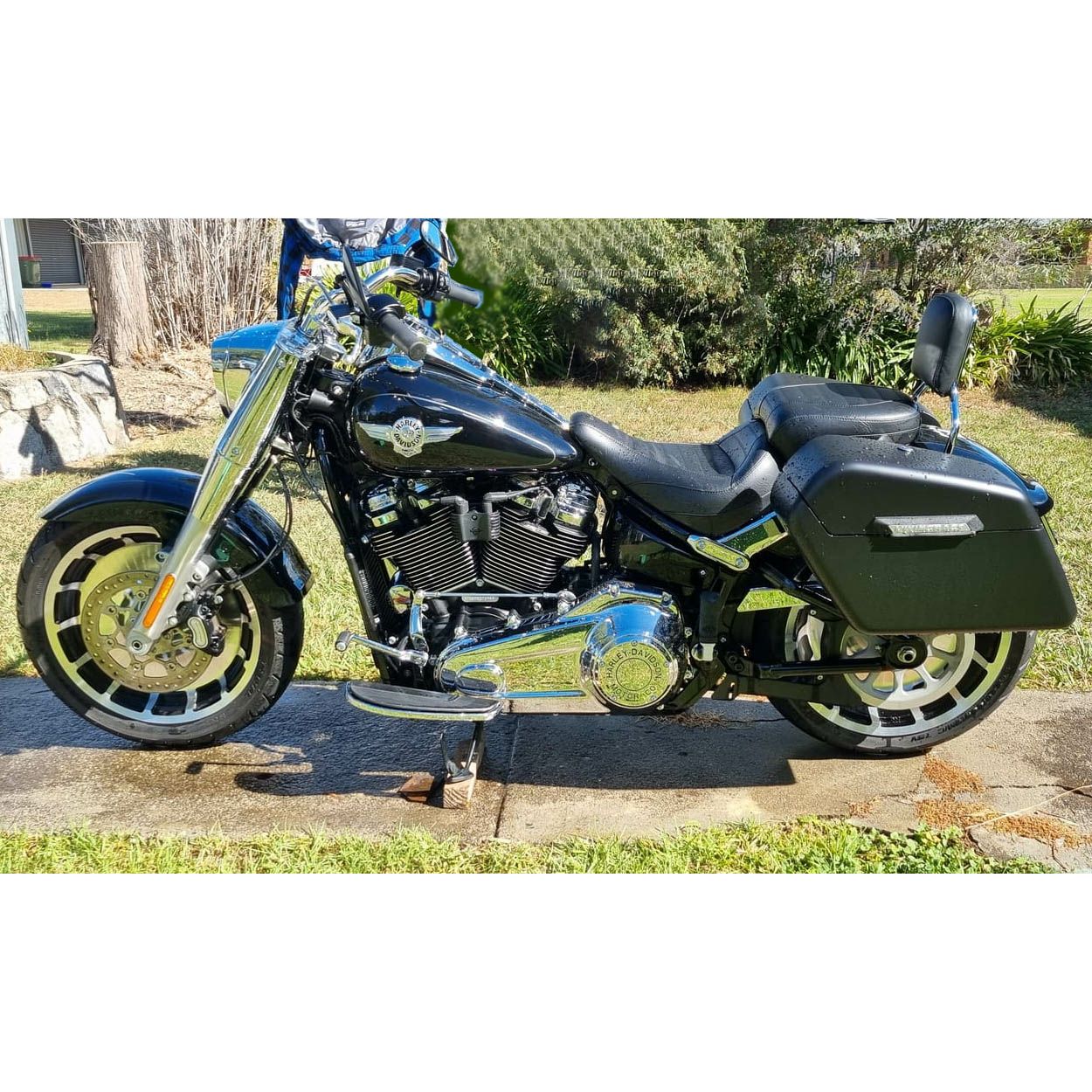  M8 ファットボーイ Baldur エクストララージ・サドルバッグ 42L (マットブラック)8