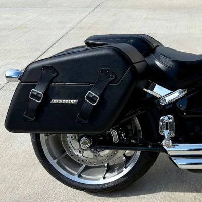 M8 ファットボーイ Baldur エクストララージ・サドルバッグ 42L (レザーラップ) Viking Bags