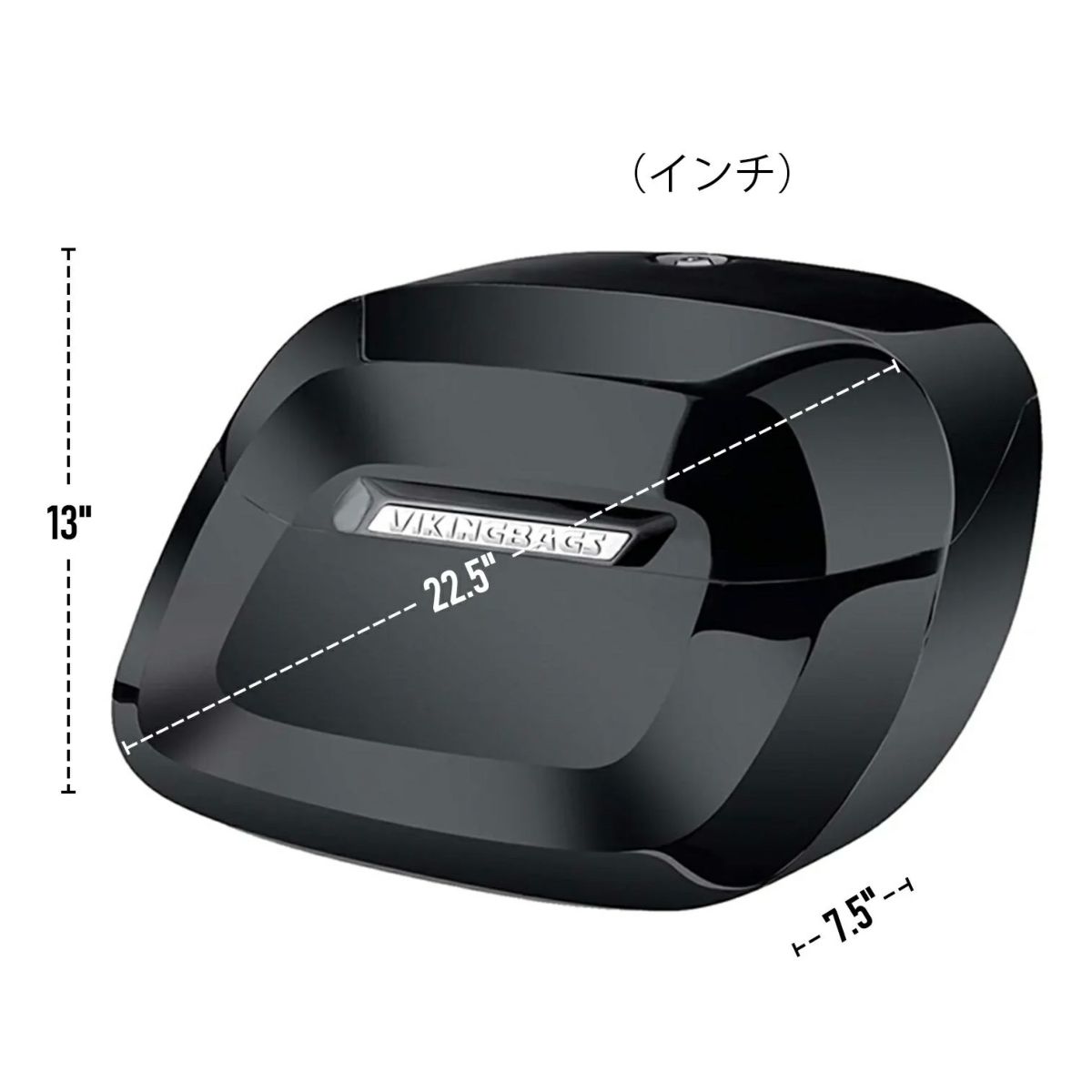  M8 ファットボーイ Lamellar Raven エクストララージ・サドルバッグ 40L (グロスブラック)4