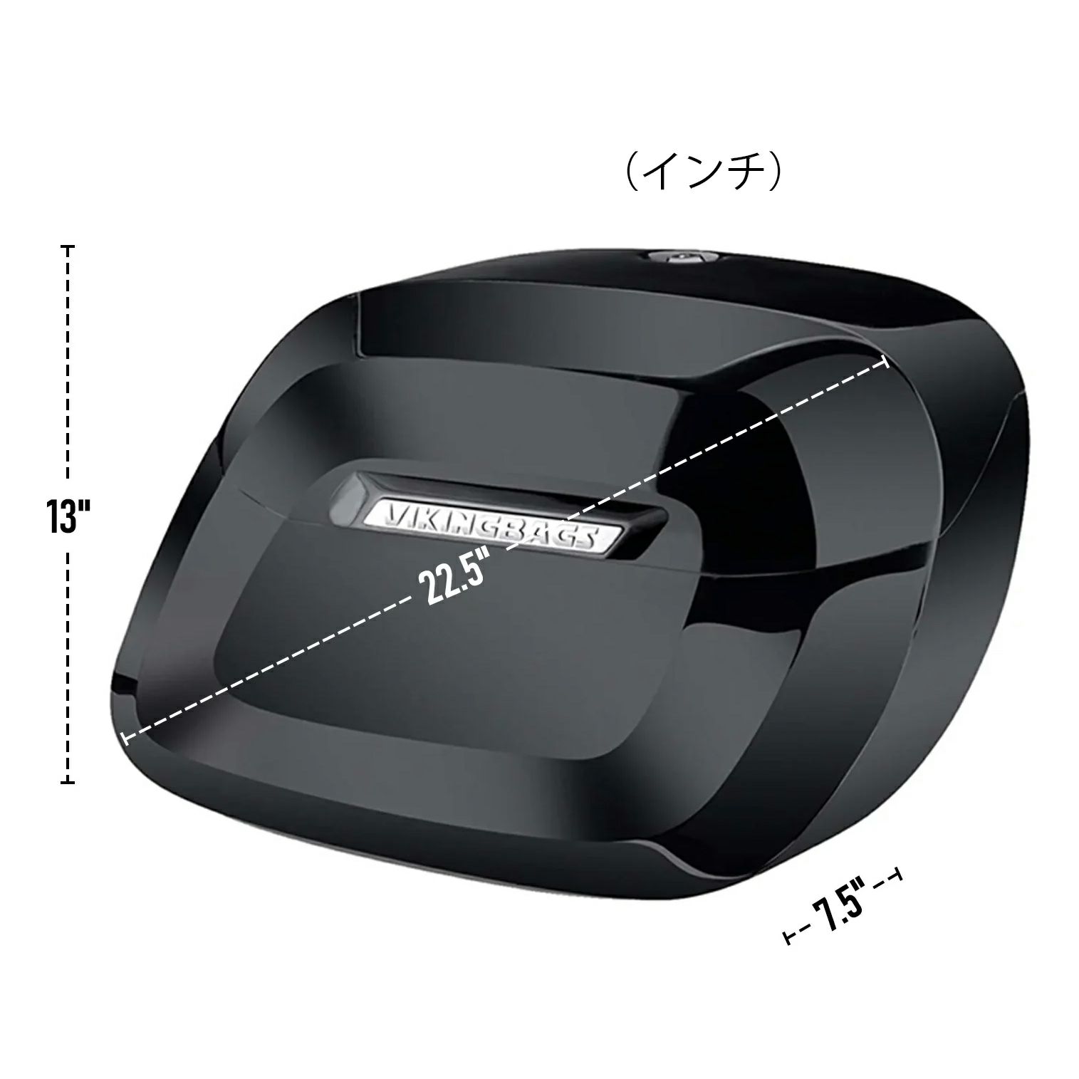  M8 ファットボーイ Lamellar Raven エクストララージ・サドルバッグ 40L (グロスブラック)4