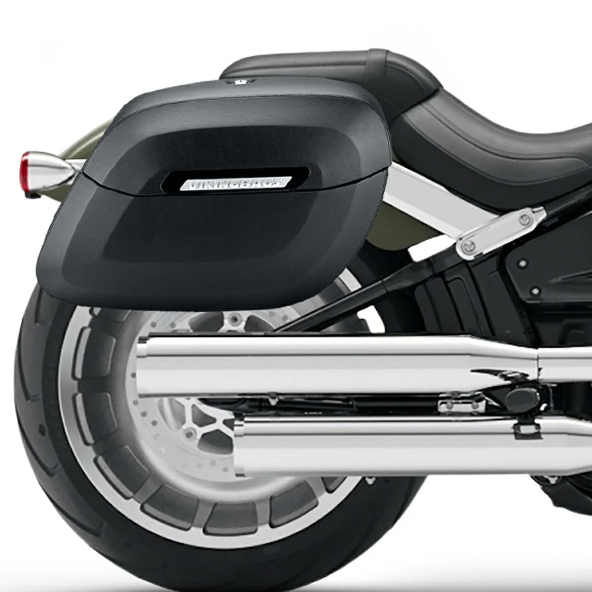 M8 ファットボーイ Lamellar Raven エクストララージ・サドルバッグ 40L (マットブラック)