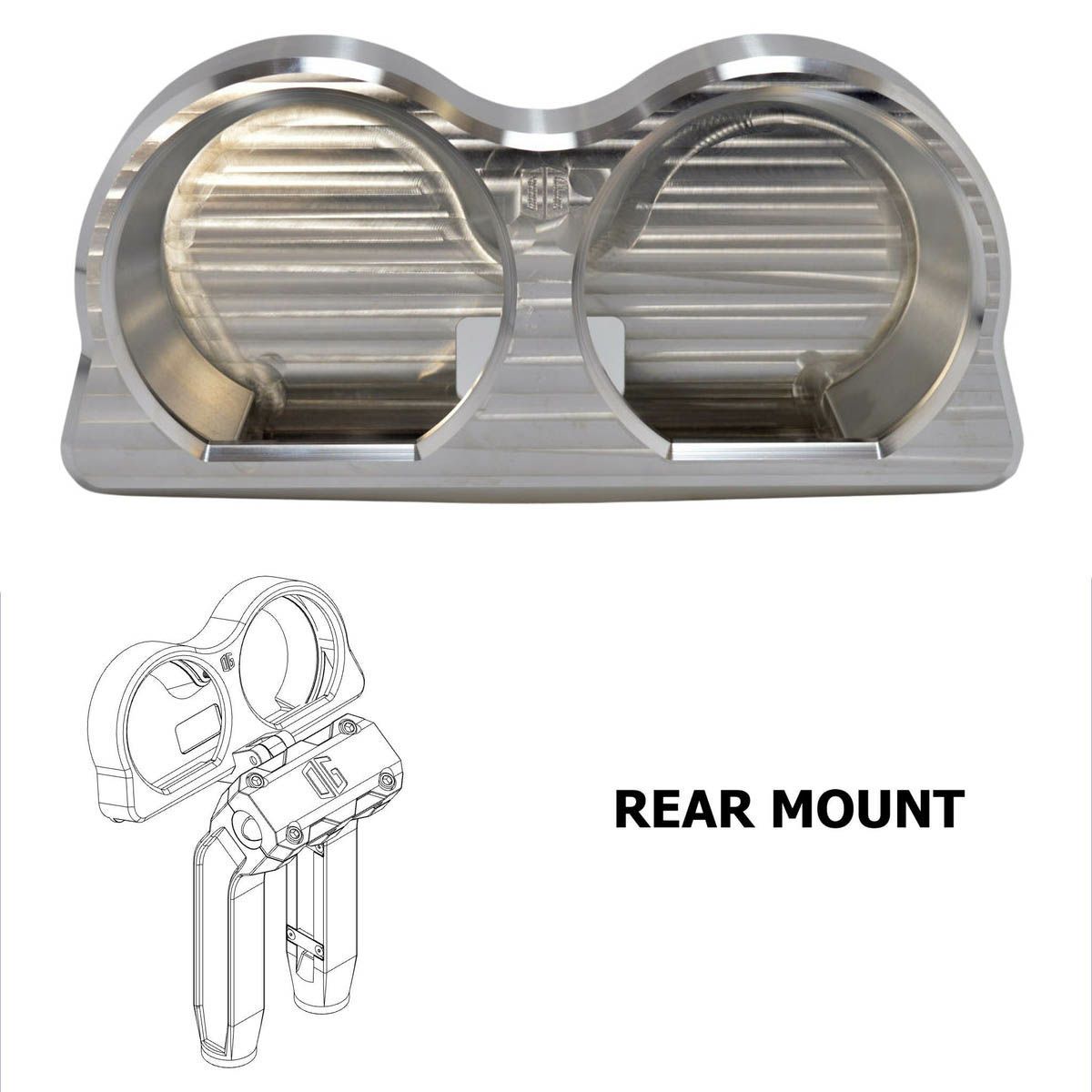 2015～2023 FLTR OGライザー用 デュアル メーターゲージ リアマウント アルミカラー OG（オリジナルガレージモト）