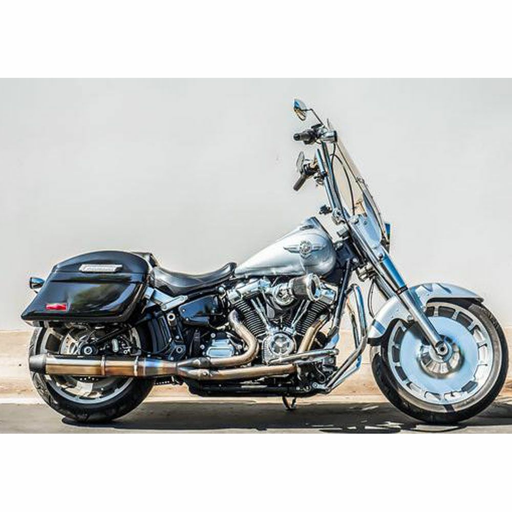 M8 ファットボーイ Lamellar Raven エクストララージ・サドルバッグ 44L グロスブラック Viking Bags 