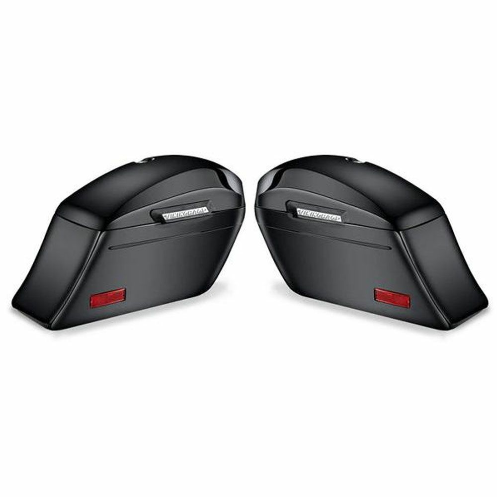 M8 ファットボーイ Lamellar Raven エクストララージ・サドルバッグ 44L グロスブラック Viking Bags 