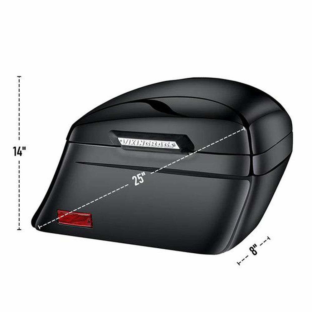 M8 ファットボーイ Lamellar Raven エクストララージ・サドルバッグ 44L グロスブラック Viking Bags 