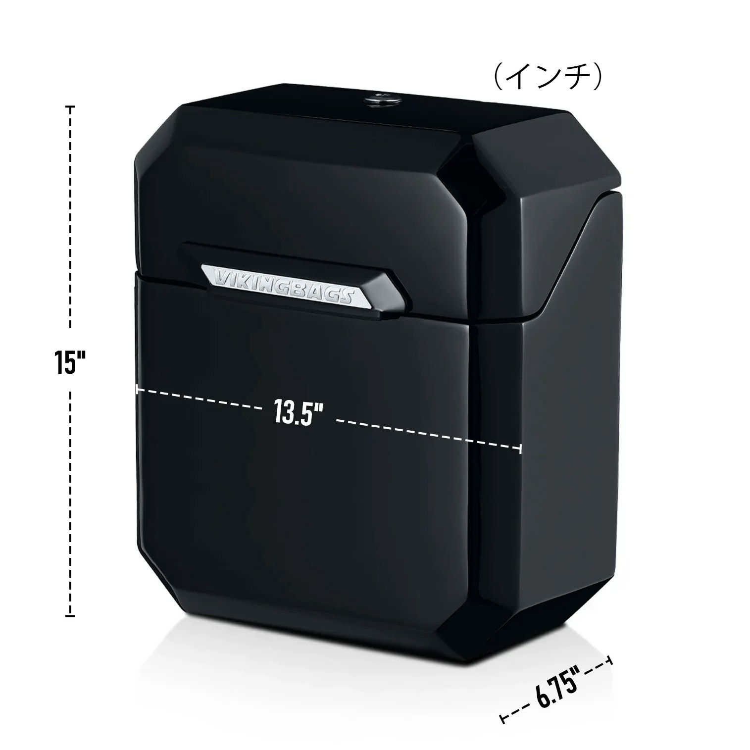  M8 ファットボーイ Outlaw クイックマウント・ミディアム・サドルバッグ 15L 左用 (グロスブラック)3