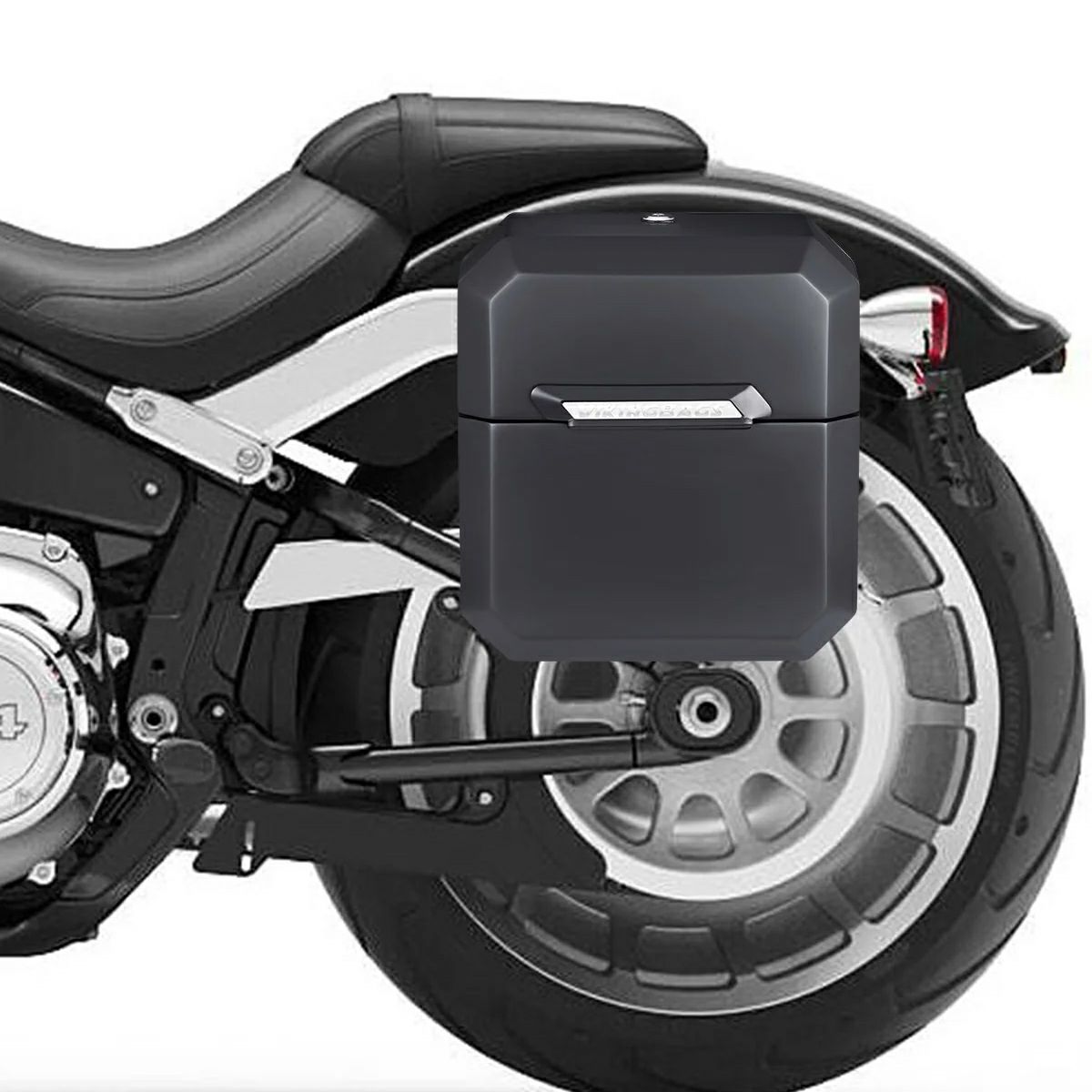 M8 ファットボーイ Outlaw クイックマウント・ミディアム・サドルバッグ 15L 左用 (マットブラック)