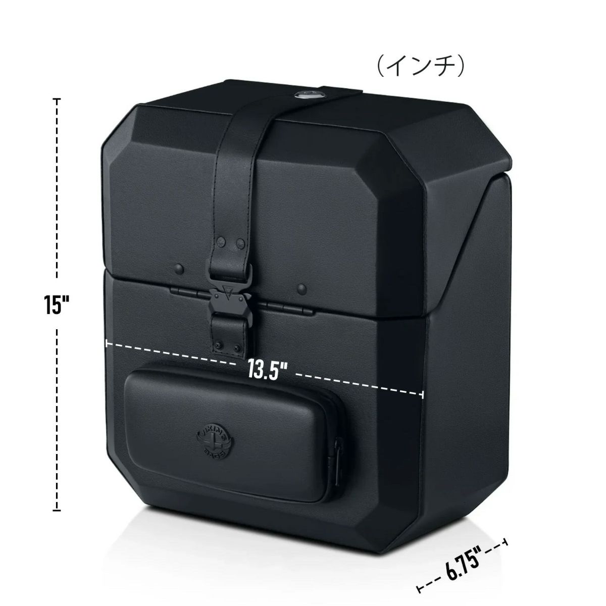 M8 ファットボーイ Outlaw クイックマウント・ミディアム・サドルバッグ 15L 左用 (レザーラップ)7
