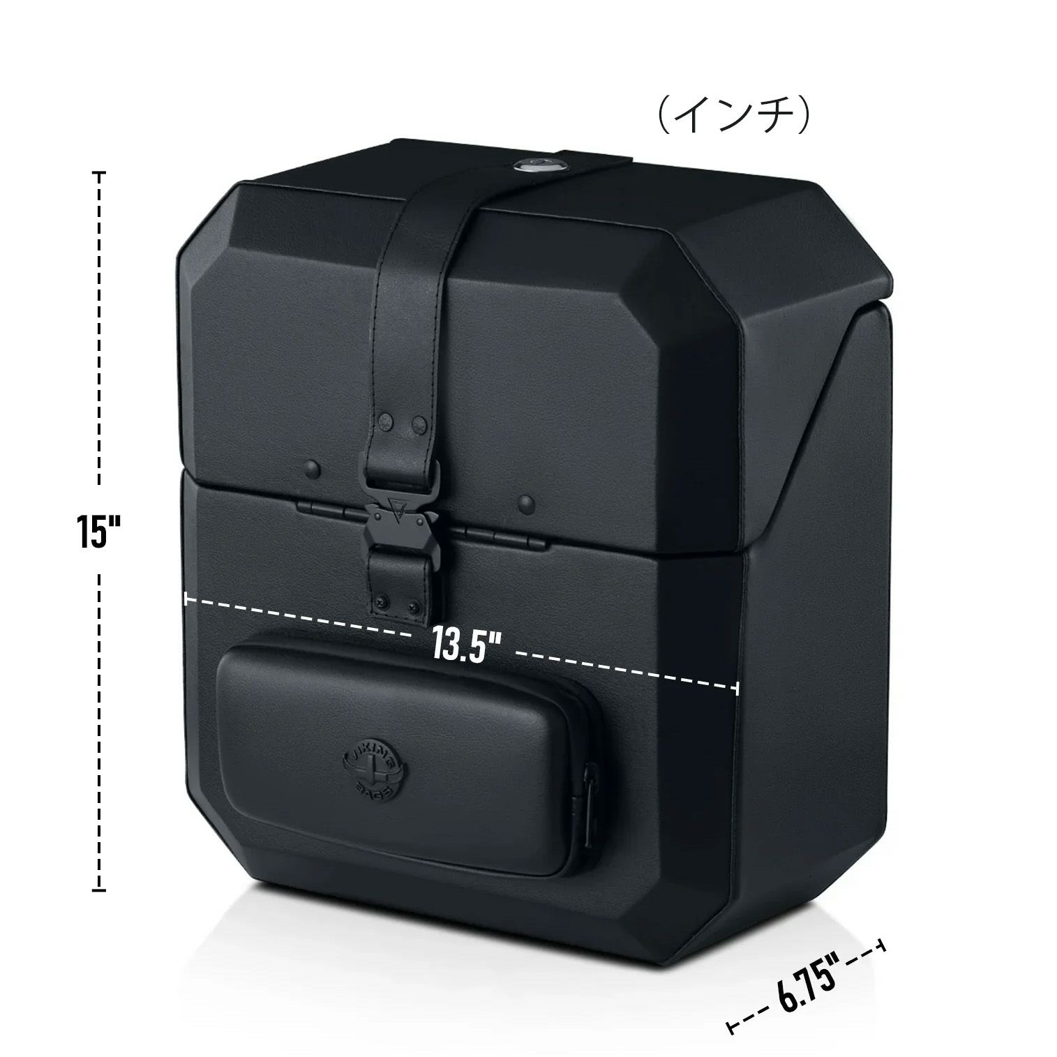M8 ファットボーイ Outlaw クイックマウント・ミディアム・サドルバッグ 15L 左用 (レザーラップ)7