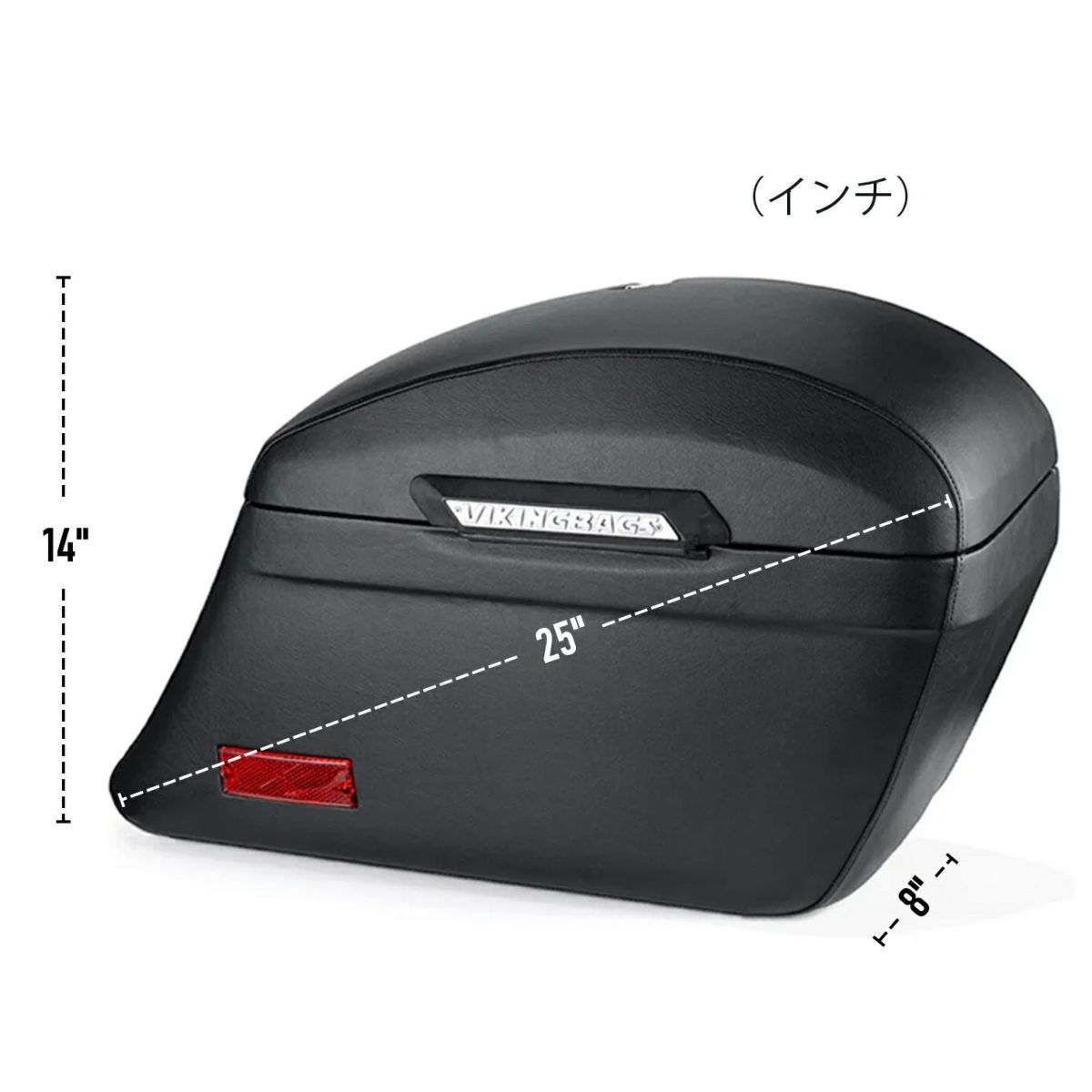 M8 ファットボーイ Lamellar Stallion エクストララージ・サドルバッグ 44L (レザーラップ)4