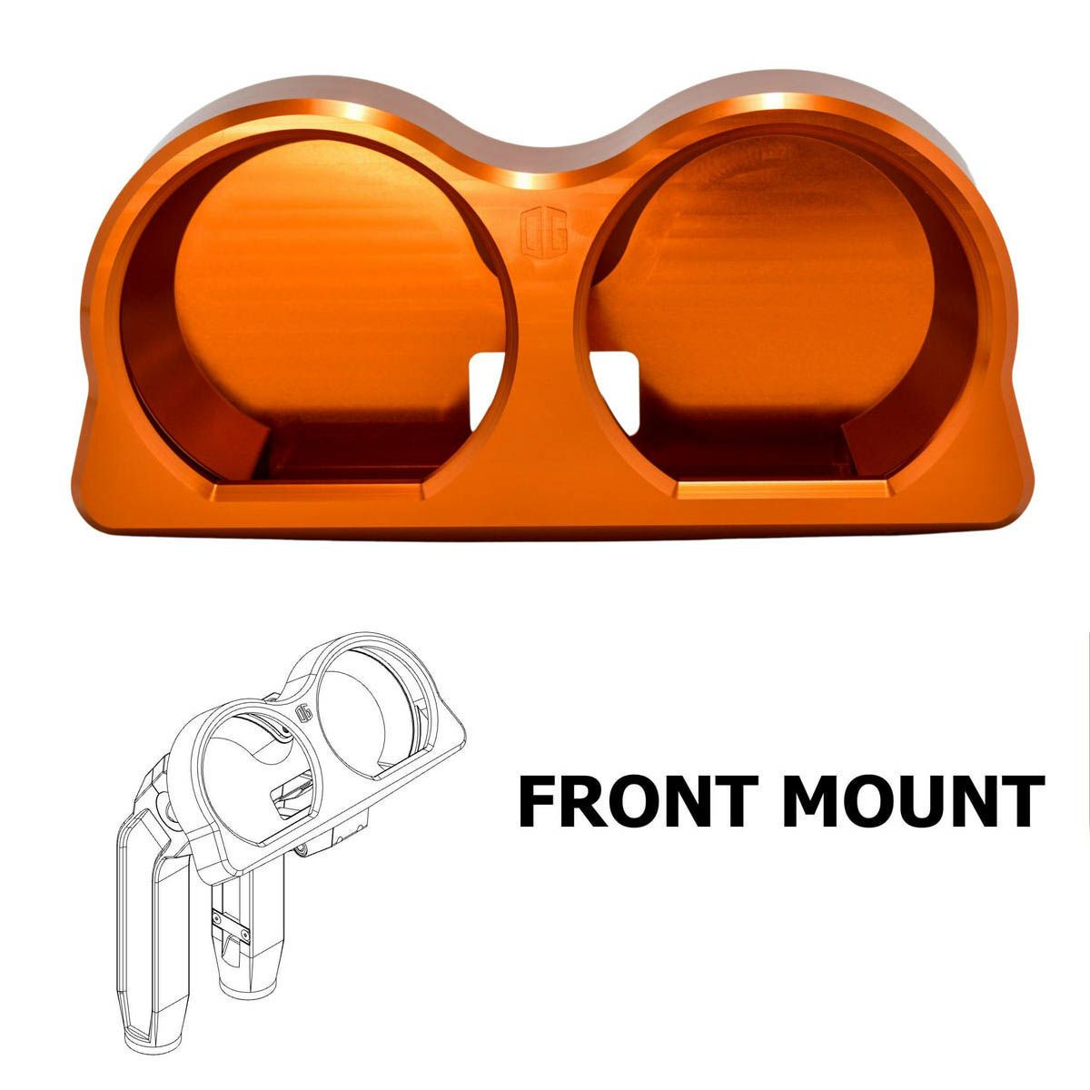 2015～2023 FLTR OGライザー用 デュアル メーターゲージ フロントマウント オレンジ OG（オリジナルガレージモト）