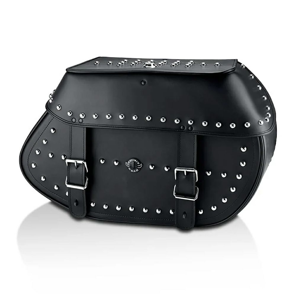 M8 ヘリテイジクラシック Legacy エクストララージ・レザーサドルバッグ 35L (スタッド付)6