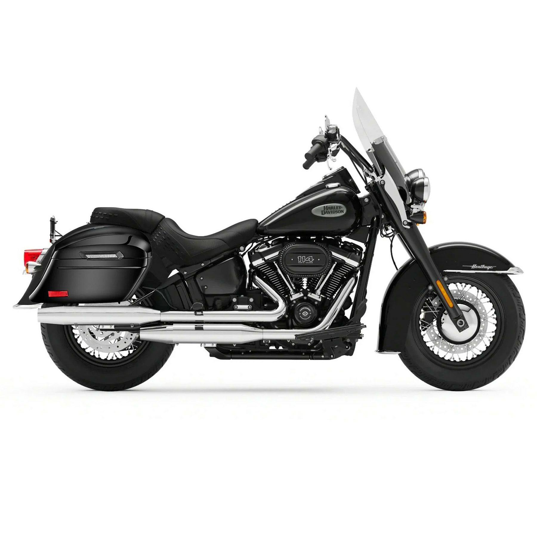  M8 ヘリテイジクラシック Lamellar Stallion エクストララージ・サドルバッグ 44L (グロスブラック)2