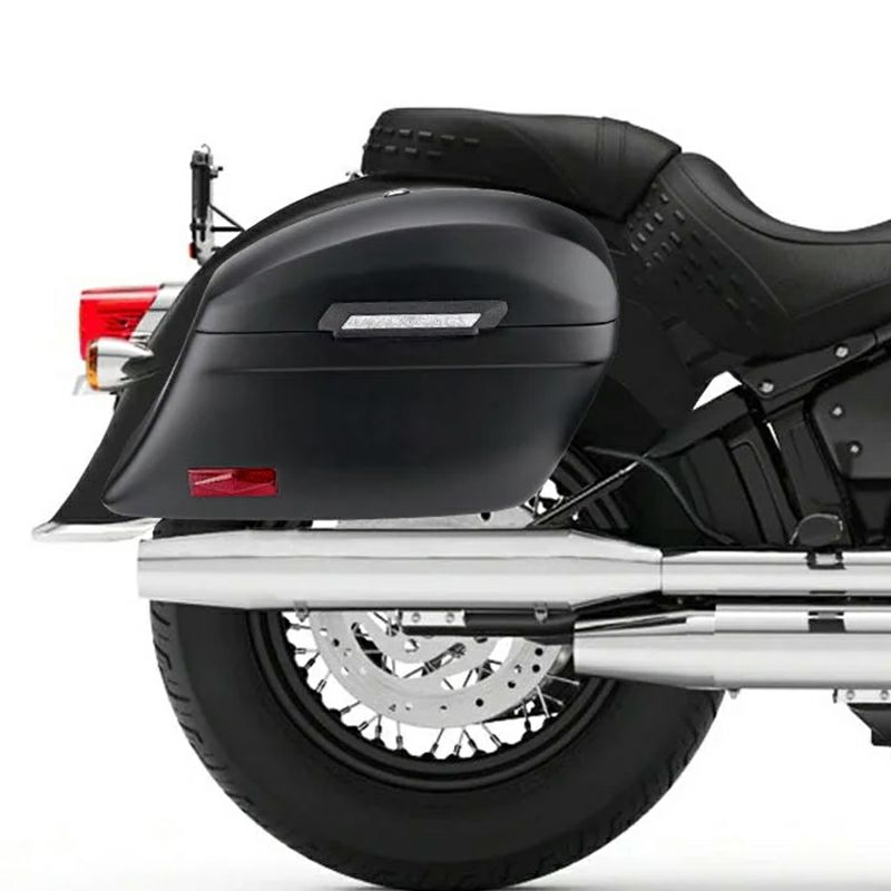 M8 ヘリテイジクラシック Lamellar Stallion エクストララージ・サドルバッグ 44L (マットブラック)1