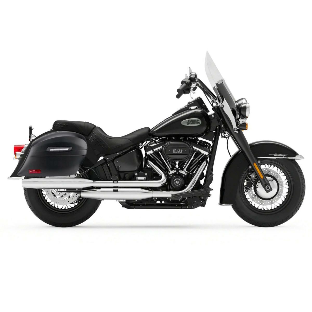 M8 ヘリテイジクラシック Lamellar Stallion エクストララージ・サドルバッグ 44L (マットブラック)2